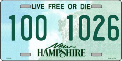 NH license plate 1001026