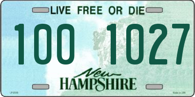 NH license plate 1001027