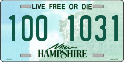 NH license plate 1001031