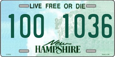 NH license plate 1001036