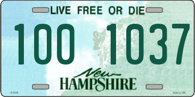 NH license plate 1001037