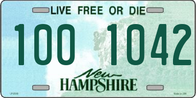 NH license plate 1001042