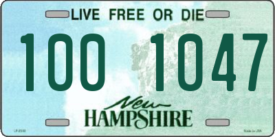 NH license plate 1001047