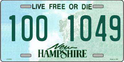 NH license plate 1001049