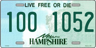 NH license plate 1001052