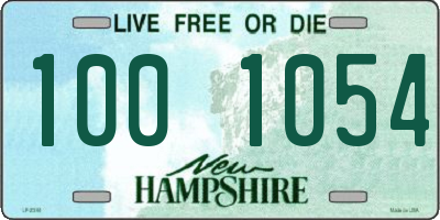 NH license plate 1001054