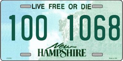 NH license plate 1001068