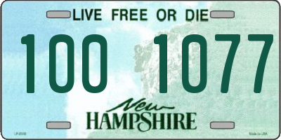 NH license plate 1001077