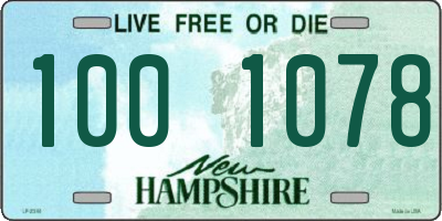 NH license plate 1001078