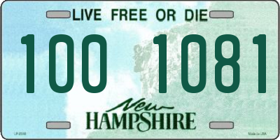 NH license plate 1001081