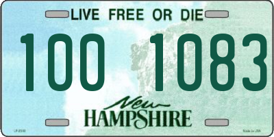 NH license plate 1001083