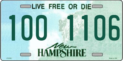 NH license plate 1001106