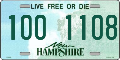 NH license plate 1001108