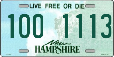 NH license plate 1001113