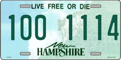 NH license plate 1001114