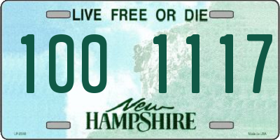 NH license plate 1001117