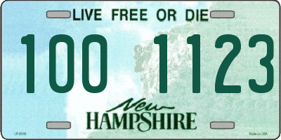 NH license plate 1001123