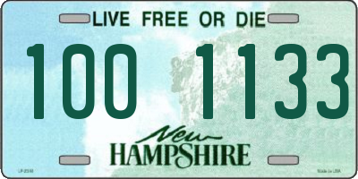 NH license plate 1001133
