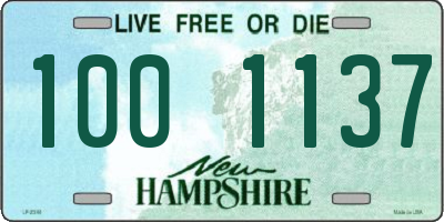 NH license plate 1001137