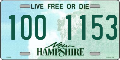 NH license plate 1001153