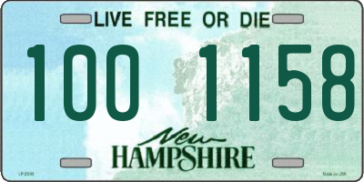 NH license plate 1001158