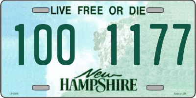 NH license plate 1001177