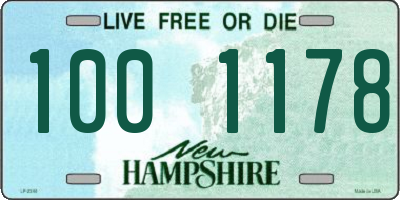 NH license plate 1001178