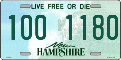 NH license plate 1001180