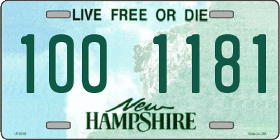 NH license plate 1001181