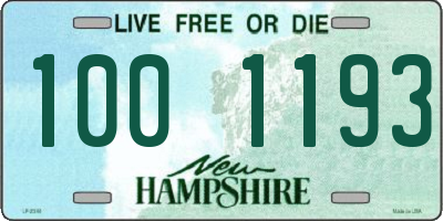 NH license plate 1001193