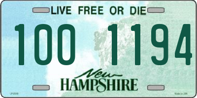NH license plate 1001194