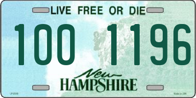 NH license plate 1001196