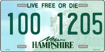 NH license plate 1001205