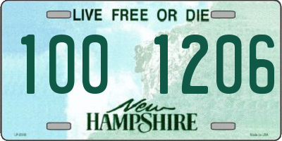 NH license plate 1001206