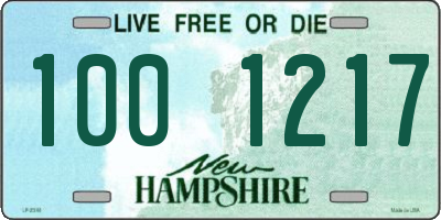 NH license plate 1001217