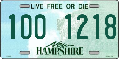 NH license plate 1001218