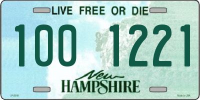 NH license plate 1001221