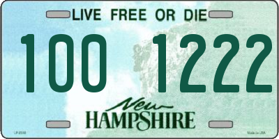 NH license plate 1001222