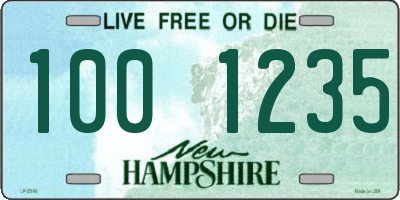 NH license plate 1001235