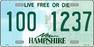 NH license plate 1001237