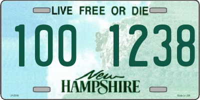 NH license plate 1001238