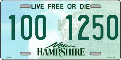 NH license plate 1001250