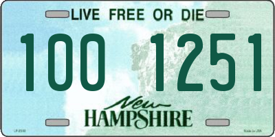 NH license plate 1001251