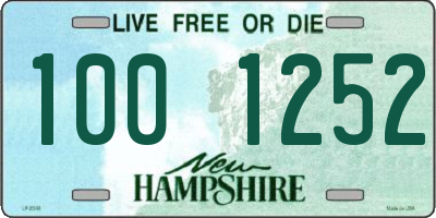 NH license plate 1001252