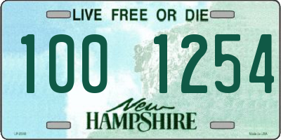 NH license plate 1001254