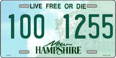 NH license plate 1001255