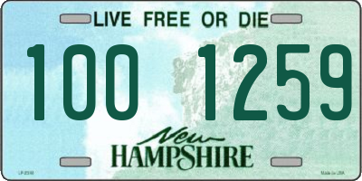 NH license plate 1001259