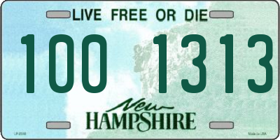 NH license plate 1001313