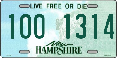 NH license plate 1001314