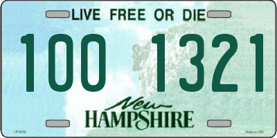 NH license plate 1001321